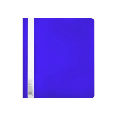 Скоросшиватель пластиковый A5 Бюрократ Люкс 180/140мкм глянцевый синий