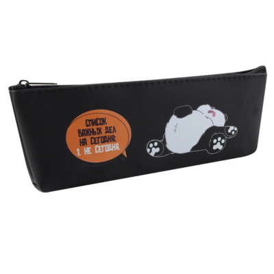 Пенал-косметичка Кокос 21х9х5см силикон на молнии 'Панда'