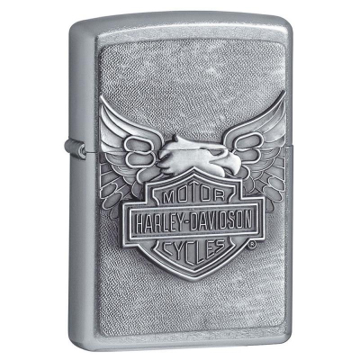 Зажигалка бензиновая Zippo 'Harley-Davidson®' с покрытием 'Street Chrome®' серебристая