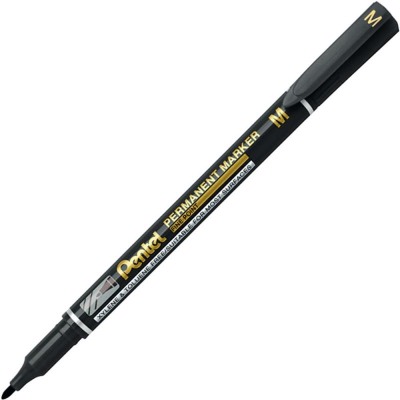 Маркер перманентный Pentel круглый  1.0мм 'Medium Point' черный