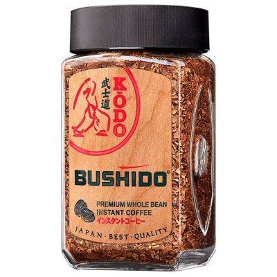 Кофе растворимый Bushido 'Kodo'  95г в стеклянной банке