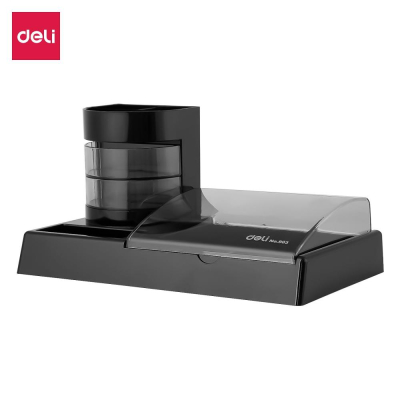 Подставка для принадлежностей Deli 'Multi'&nbsp;&nbsp;7 отделений 26x13х7см с 2 поворотными ящичками черная