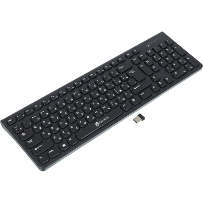 Клавиатура беспроводная Оклик 880S USB Slim Multimedia черная