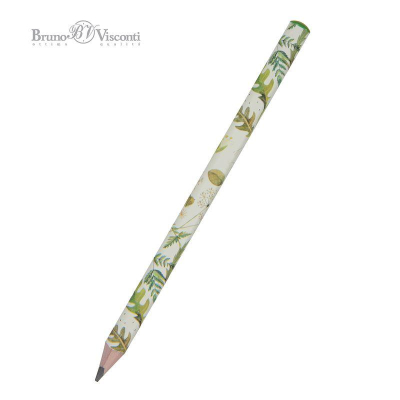 Карандаш BrunoVisconti® 'HappyGraphix' Jumbo 4B трехгранный корпус 'Flora' Луговые травы