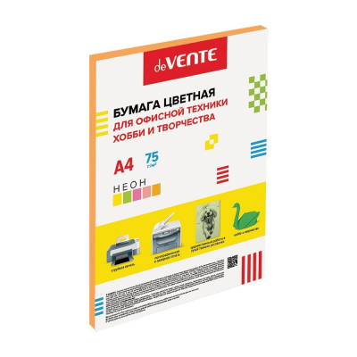 Бумага цветная A4 deVENTE&nbsp;&nbsp;75г неон оранжевая&nbsp;&nbsp;50л