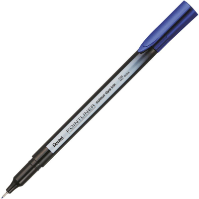 Ручка капиллярная Pentel 'Pointliner' 0.4мм синяя