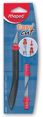 Нож-скальпель Maped Easy Cut +3 лезвия в блистере