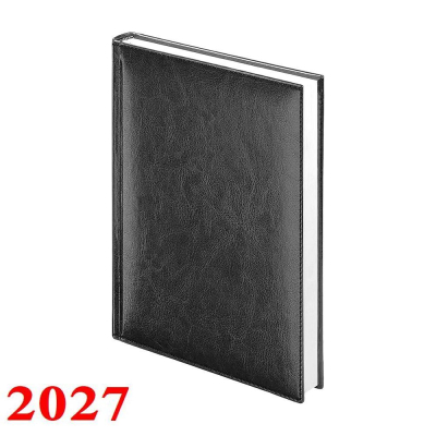 Ежедневник 2027 A5 Lamark 'Birmingham' 352стр твердая обложка искусственная кожа черный