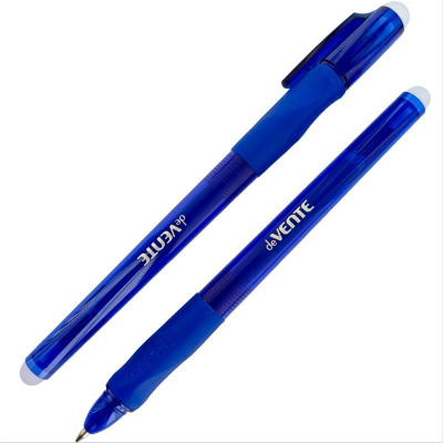 Ручка гелевая стираемая deVENTE 0.7мм 'School' с резиновой манжетой синяя