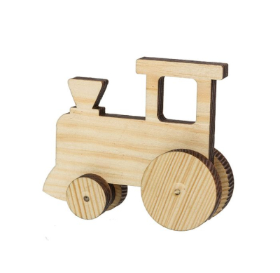 Заготовка для росписи деревянная Фигурка Паровозик Mr. Carving 9.5х11см сосна