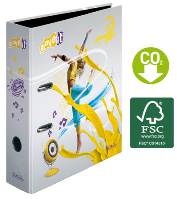 Папка файл A4  80мм Herlitz Move it Yellow 