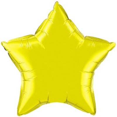 Шар воздушный фольгированный Звезда золотой Flex Metal 78см