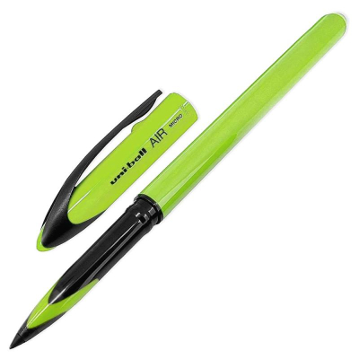 Роллер с изменяемой шириной линии Uni-Ball AIR линия 0.28-0.45мм лайм корпус одноразовый синий