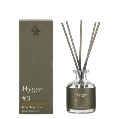 Аромадиффузор с палочками Arida Home Hygge 3 'Табак и Бергамот'  50мл