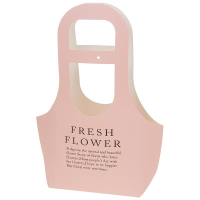 Пакет подарочный для цветов 25х9х32см 'Fresh Flowers' розовый светлый