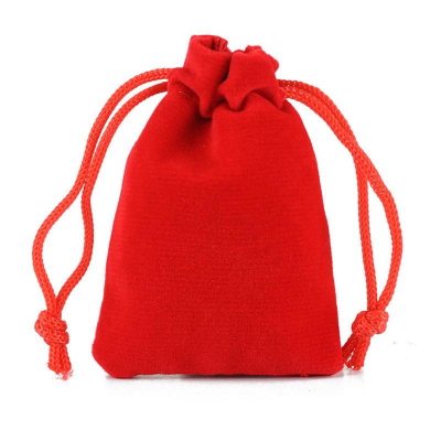 Мешочек подарочный 30х40х0.2см текстиль красный