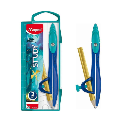 Циркуль металлический Maped 'Dragon' 12см с универсальным держателем в пластиковом пенале