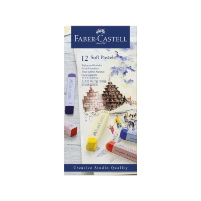 Пастель сухая мягкая Faber-Castell Studio 12цв 65мм в картонной коробке