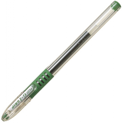 Ручка гелевая Pilot 0.5мм G1 Grip с резиновой манжетой зеленая