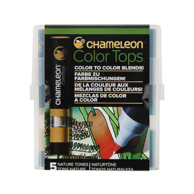 Блендеры цветные спиртовые Chameleon Color Tops 5цв природные тона