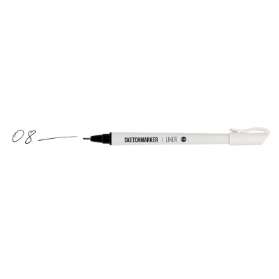 Ручка капиллярная художественная Sketchmarker d-0.8мм черная