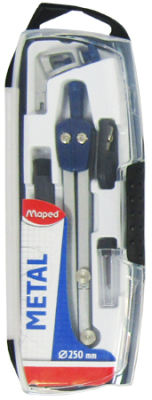 Готовальня&nbsp;&nbsp;5 предметов Maped Start Metal в ударопрочном футляре