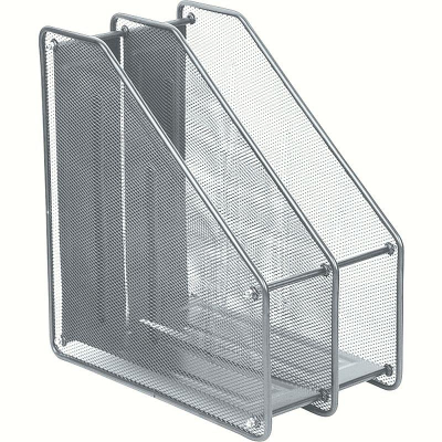 Накопитель вертикальный металлический deVENTE 2 отдела 150мм сборный сетчатый серебристый