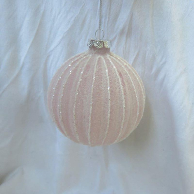 Шар 100мм розовый стекло