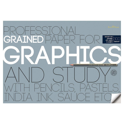Бумага для графики A3&nbsp;&nbsp;420х297мм BrunoVisconti® Professional 300г целлюлоза 100% 10л в папке