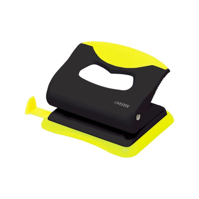 Дырокол&nbsp;&nbsp;20л deVENTE 'MonoChrome' черный неоновые желтые вставки