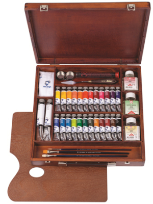 Набор для живописи масляными красками Royal Talens Van Gogh Эксперт в деревянной коробке