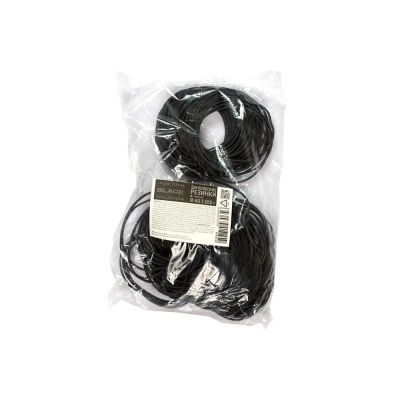 Резиновые кольца для денег  60мм   200г deVENTE 'Total Black' черные в пакете