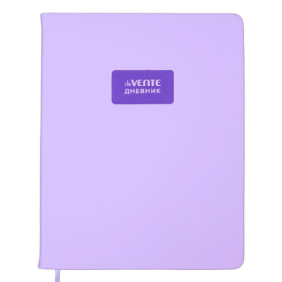 Дневник универсальный deVENTE твердая обложка искусственная кожа Soft touch '3D' сиреневый 