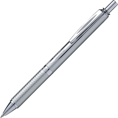 Ручка гелевая Pentel 'EnerGel' Metal 0.7мм металлический корпус Silver с металлическим&nbsp;&nbsp;футляром в блистере