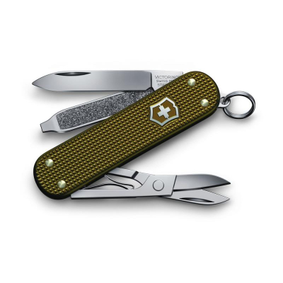 Нож  58мм Swiss Army Knife Alox  5 функций Classic Limited Edition 2024 алюминиевая рукоятка коричневый подарочная коробка