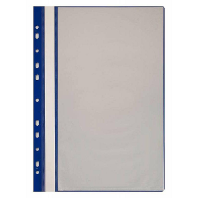 Блок-папка A4  10 карманов Бюрократ с перфорацией синяя