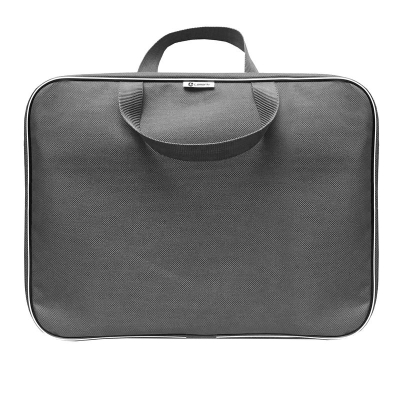 Папка-портфель Lamark 34х26х7см 1 отдел на молнии нейлон серая