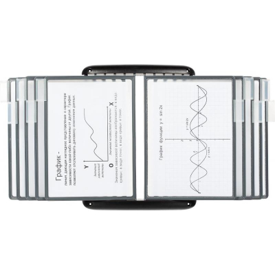 Демо-система настенная A4 ProMega Office 10 панелей с табуляторами черная