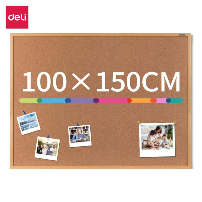Доска пробковая 150х100см Deli деревянная рамка
