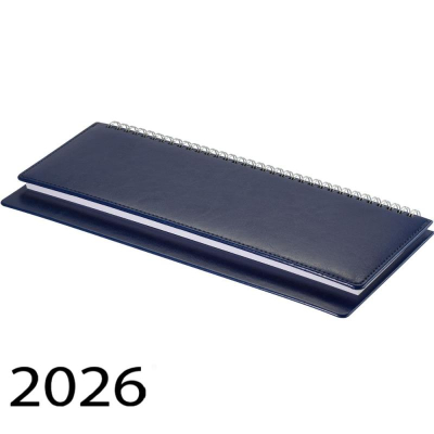 Планинг&nbsp;&nbsp;2026&nbsp;&nbsp;30х13см BrunoVisconti® 'Sidney Nebraska' 128стр на гребне искусственная кожа синий