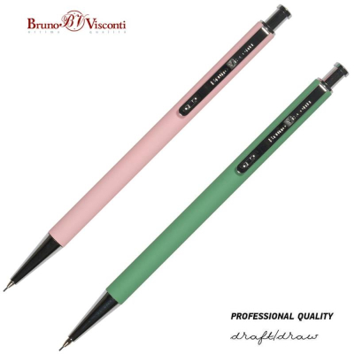 Карандаш автоматический 0.5мм BrunoVisconti® 'SimpleGraphix' 2 цвета корпуса 'Flower Zephir' ассорти