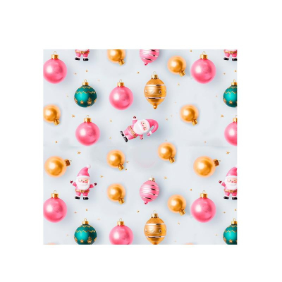 Бумага упаковочная новогодняя 70х100см с рисунком