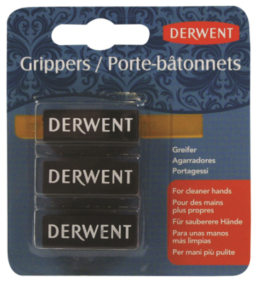 Держатель для пастели и мелков Derwent каучуковый  3шт в блистере