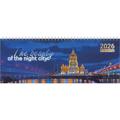 Планинг&nbsp;&nbsp;2025&nbsp;&nbsp;30х10см Lamark 128стр на гребне картонная обложка 'Ночные огни'