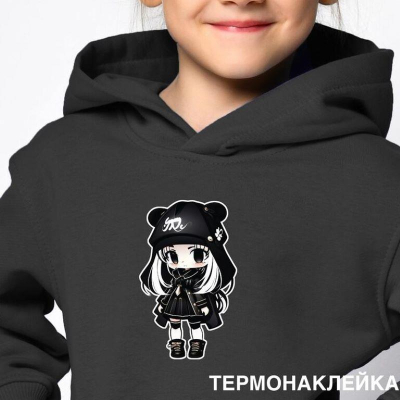 Термонаклейка для декорирования текстильных изделий deVENTE 20х13.3см 'Anime Girl'