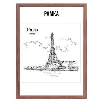 Рамка информационная A2- 40х50см deVENTE багет МДФ 16мм вставка пластик мокко