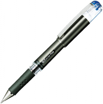 Ручка гелевая Pentel 0.7мм Hybrid Gel DX с резиновой манжетой синяя