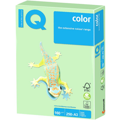 Бумага цветная A3 IQ Color 160г пастель зеленая 250л