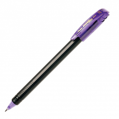 Ручка гелевая Pentel 0.7мм 'EnerGel' черный рифленый корпус фиолетовая