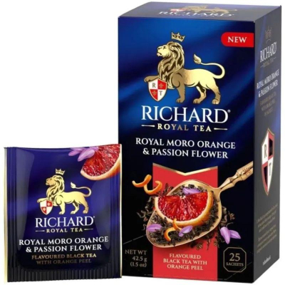 Чай Richard черный 'Royal Moro orange & Passion flower' индийский с апельсином и пассифлорой  25пак х 2г